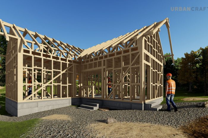 randare casa structura lemn